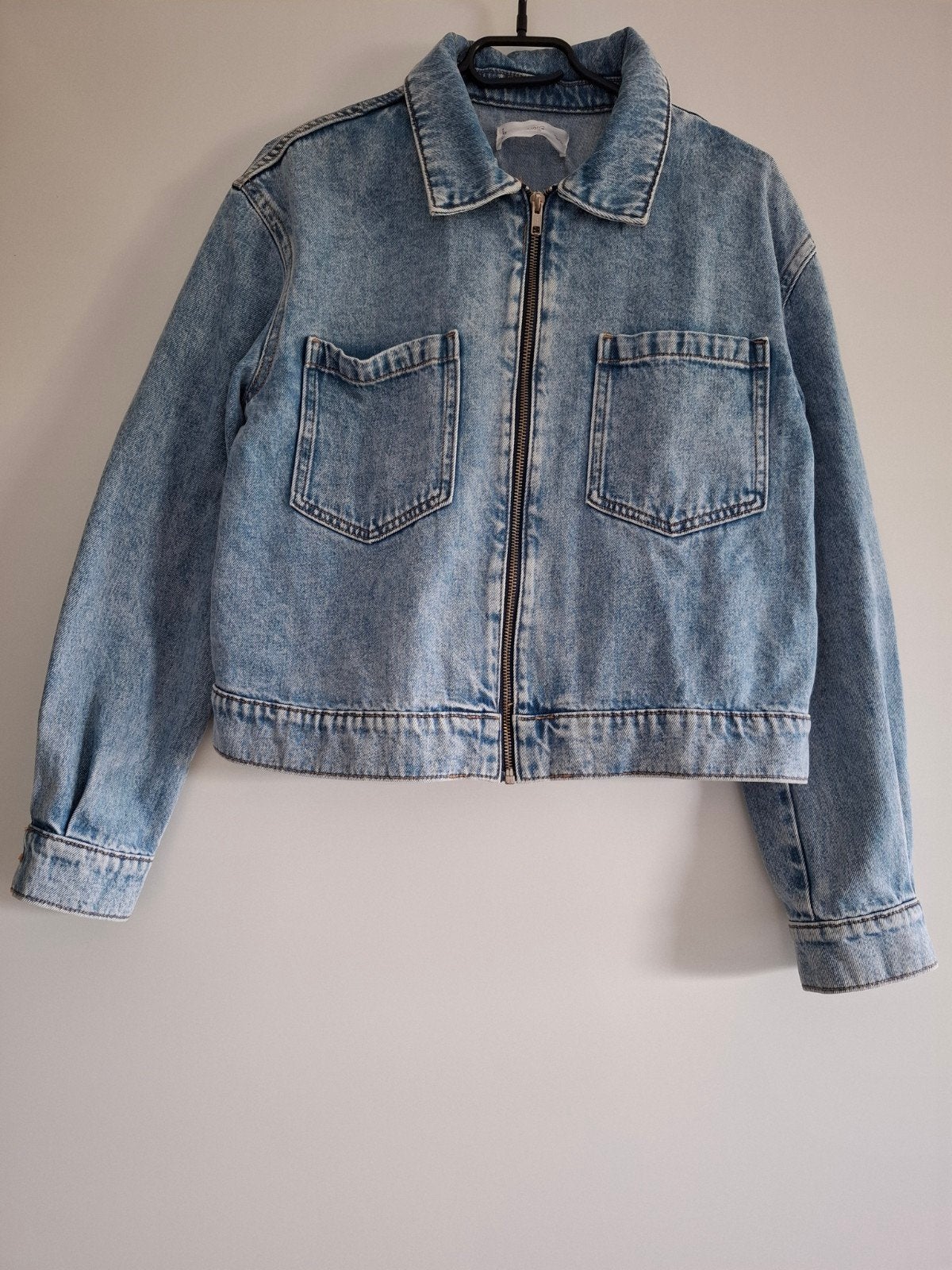 Mango spijkerjas denim jas blauw maat S, Mango, Blauw, Ophalen of Verzenden, Zo goed als nieuw
