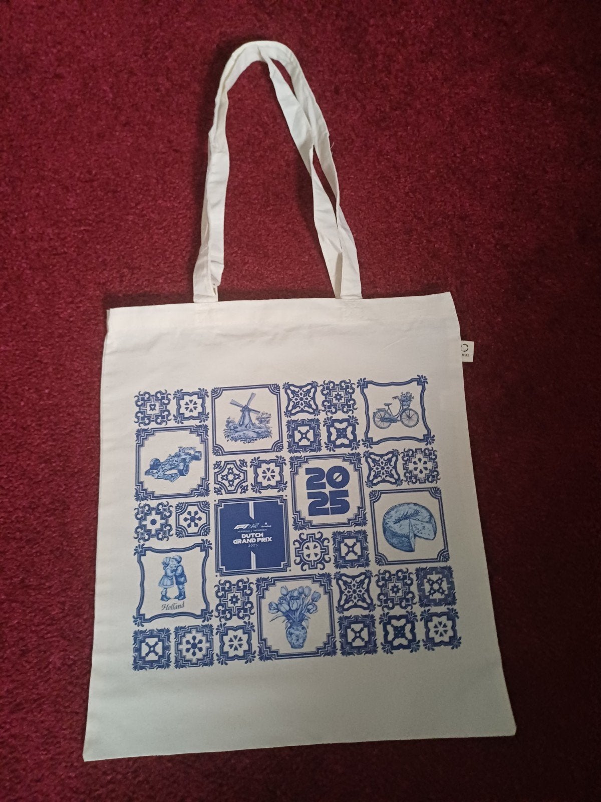 Dutch Grand Prix 2025 Draagtas - Delfts Blauw Design, Ophalen of Verzenden, Nieuw, Wit, Shopper