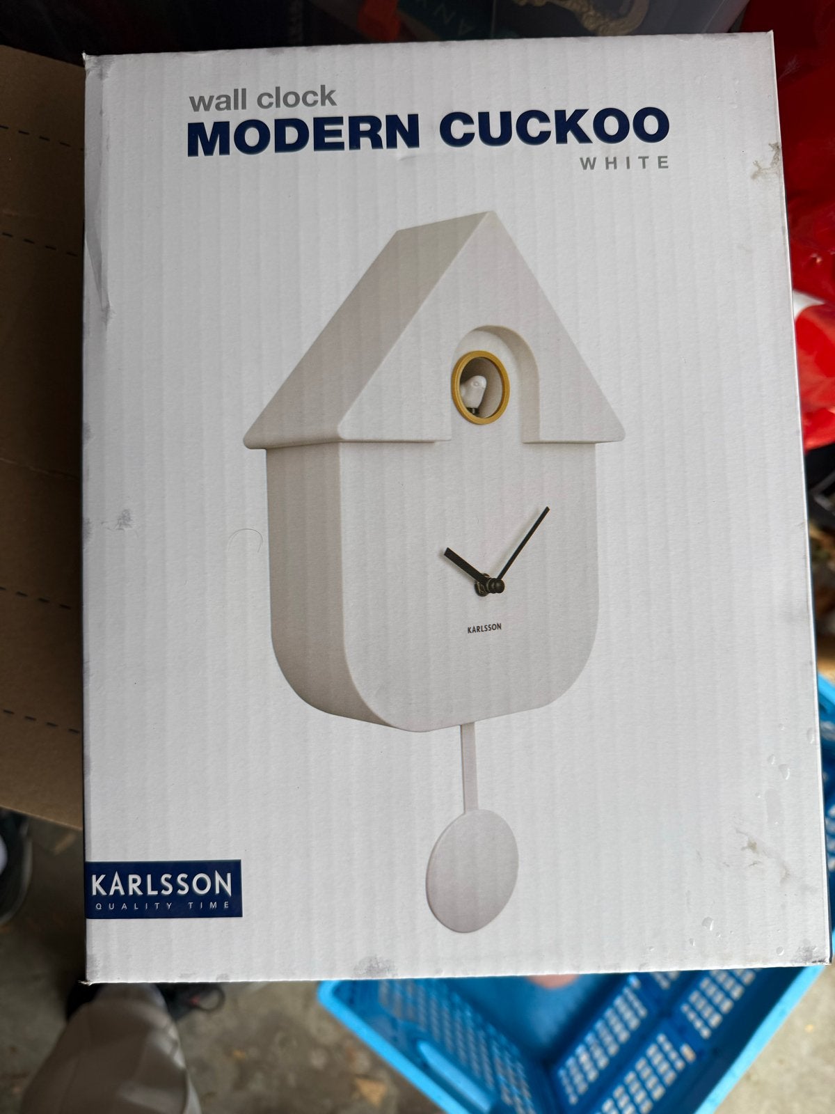Karlsson Moderne Koekoeksklok Wit - Nieuw in Doos, Wit, Met slinger, Analoog, Ophalen of Verzenden