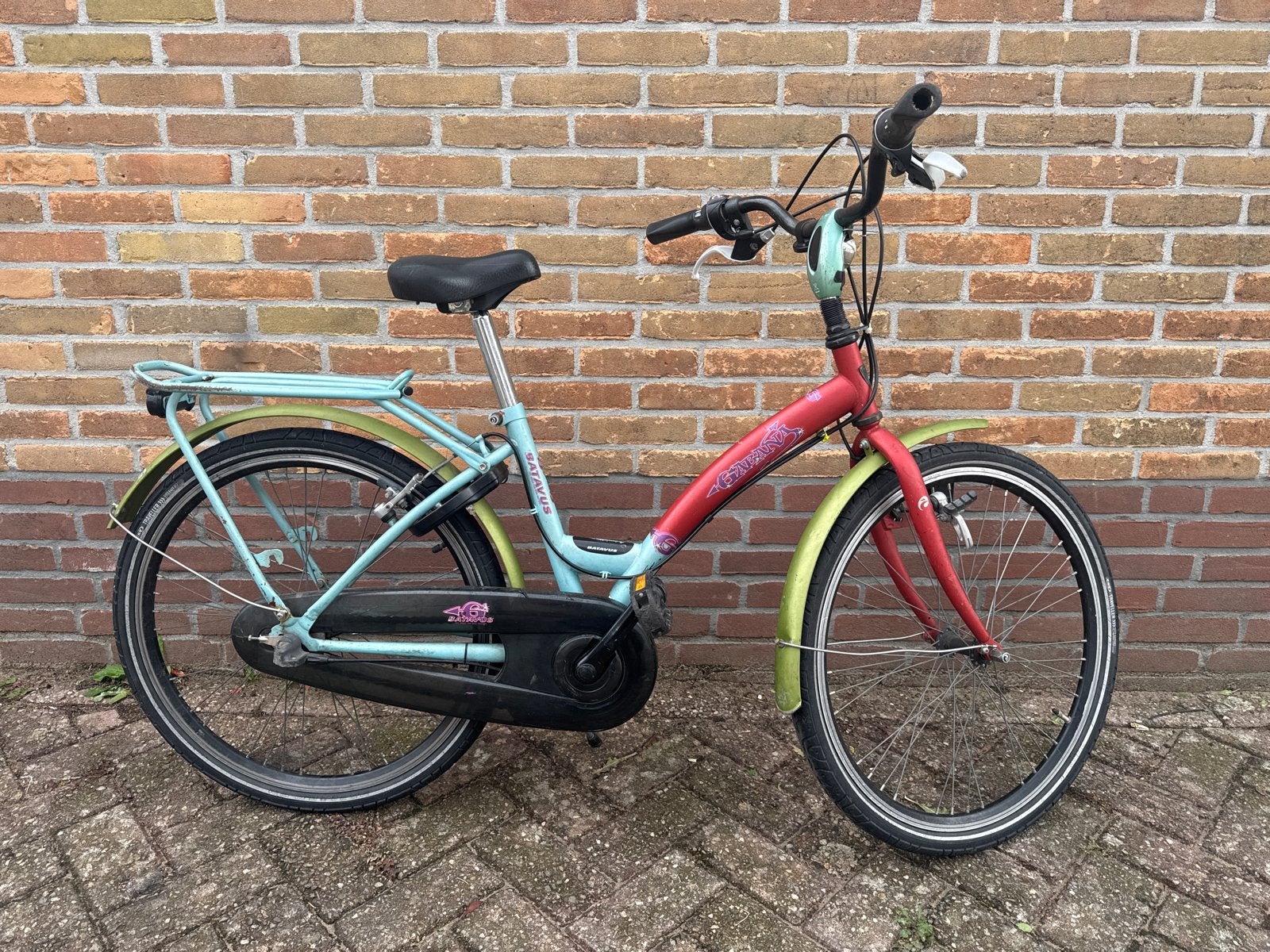 Batavus Gabana kinderfiets 24 inch, Ophalen, Gebruikt, Velgrem, 20 inch of meer