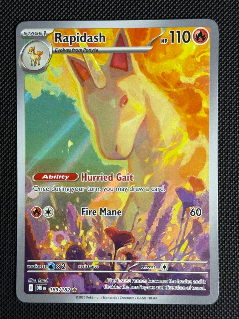 Rapidash (DRI 189), Ophalen of Verzenden, Zo goed als nieuw, Losse kaart, Foil