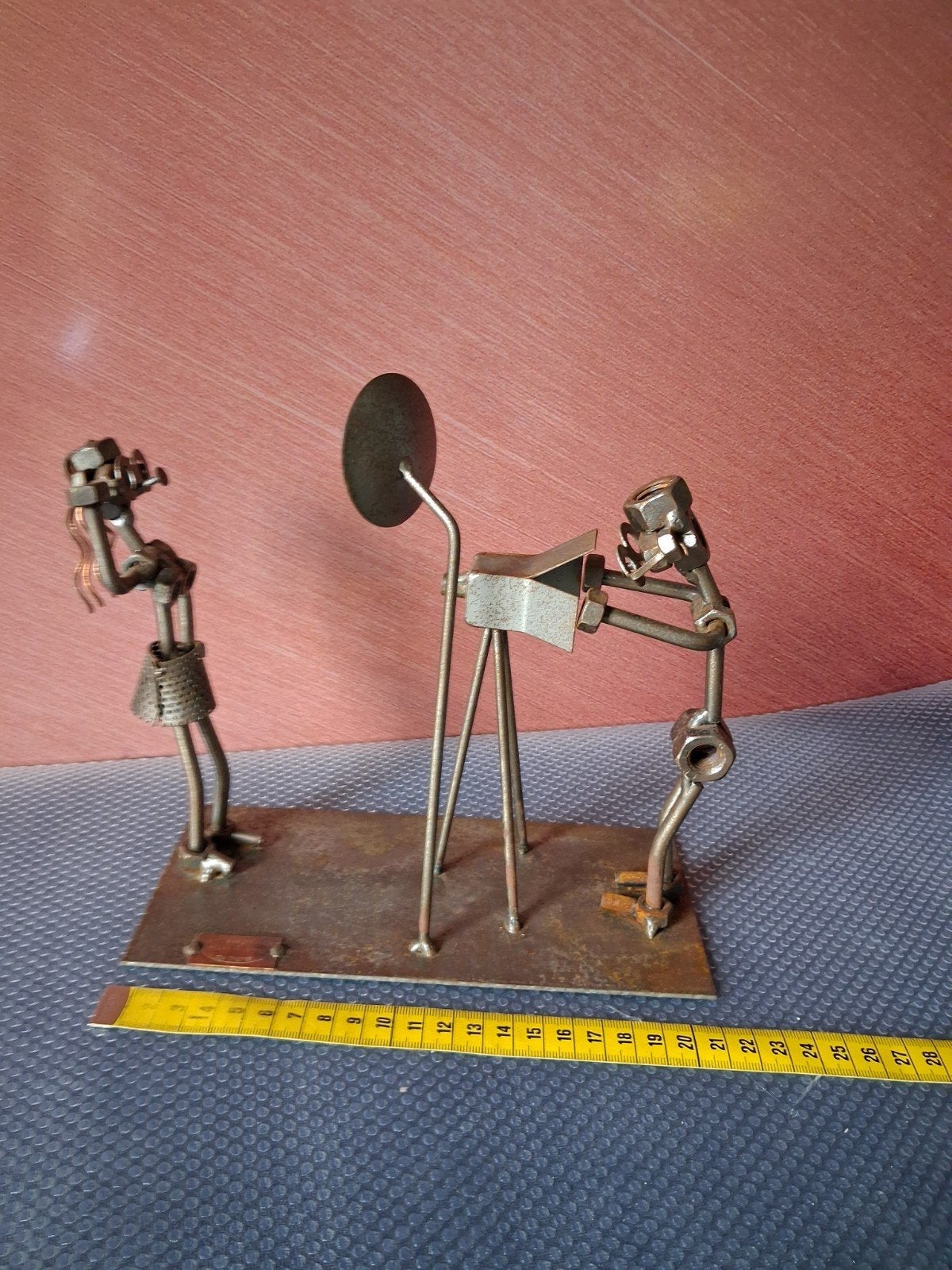 Metalen sculptuur: Fotograaf en model - Hinz & Kunst, Ophalen of Verzenden