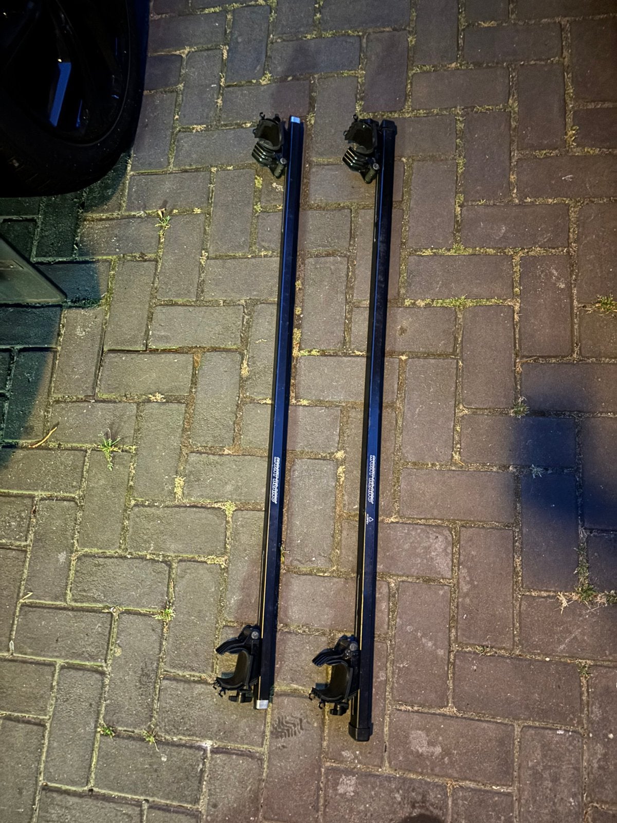 Dakdragers voor open dakrails 110cm, Ophalen, Gebruikt