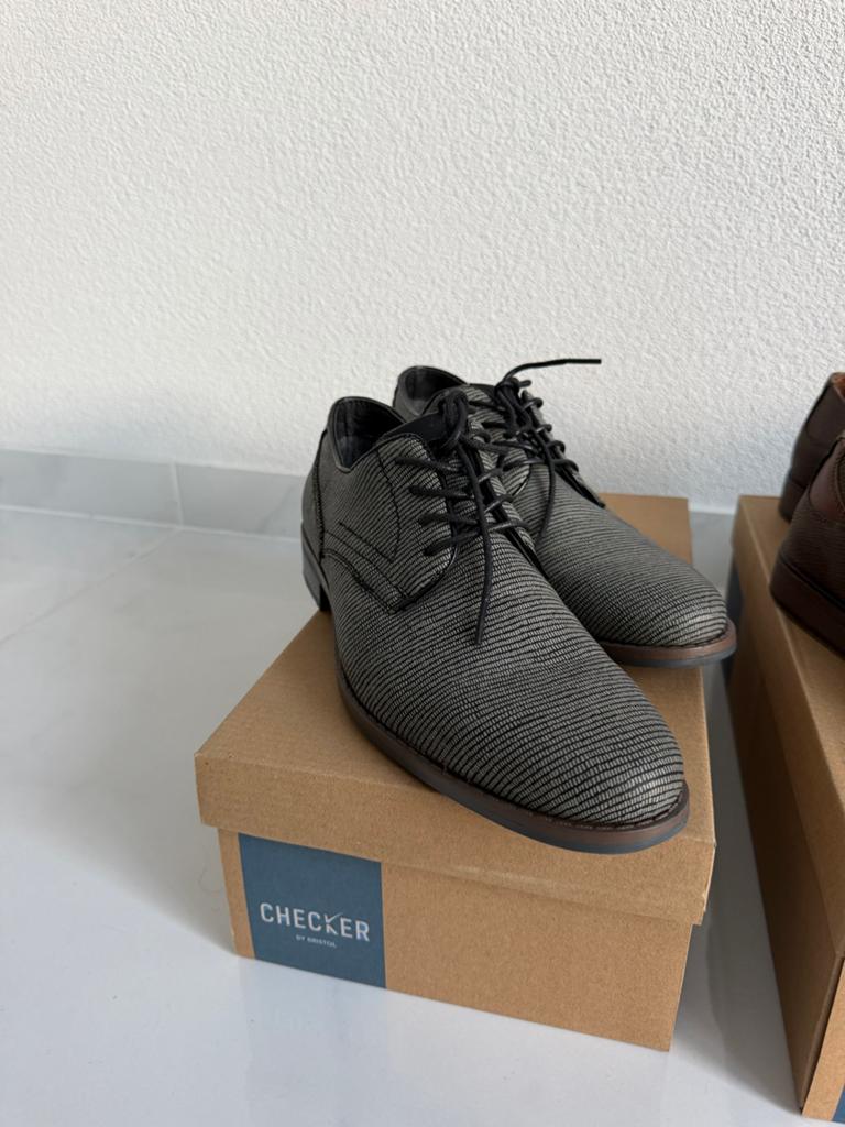Nieuwe Herenschoenen van Checker by Bristol (diverse kleuren, Kleding | Heren, Ophalen of Verzenden, Nieuw, Overige kleuren, Veterschoenen