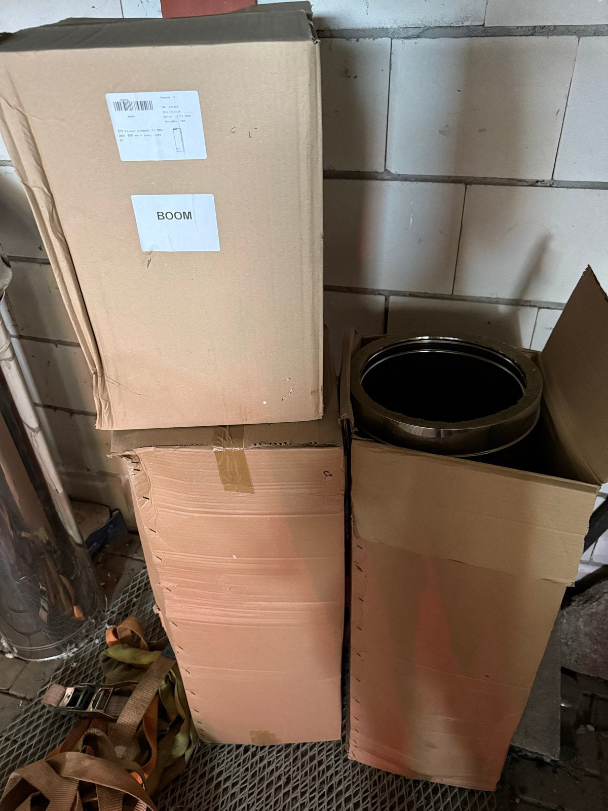 Nieuw dubbelwandig RVS rookkanaal Ø300/350 mm – 2,5 meter, Ophalen, Nieuw