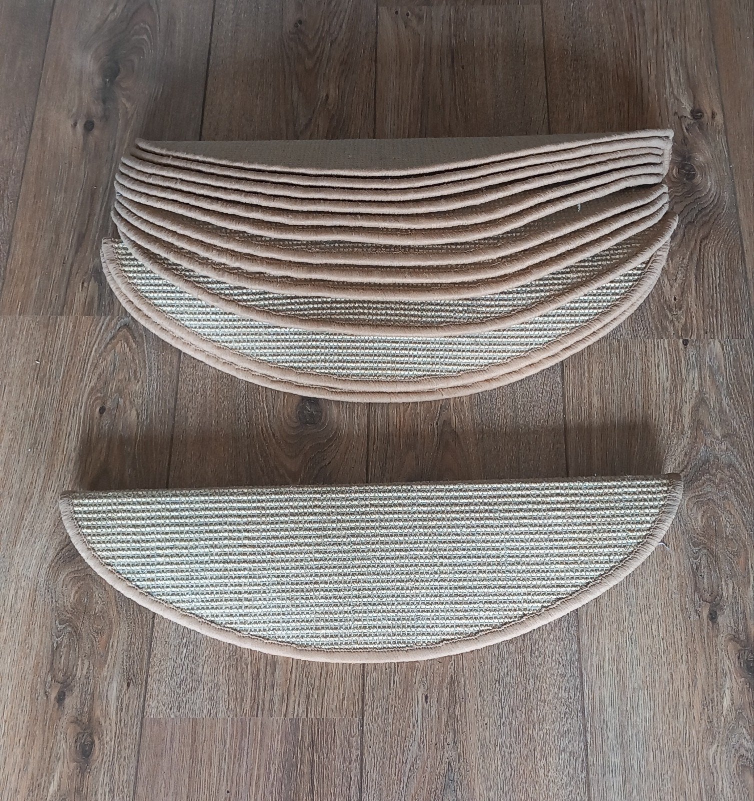 13 nieuwe Solid sisal trapmatten - Beige/Natuurlijk 56×16 cm, Natuurlijk, Sisal, Beige, Nieuw, Minder dan 50 cm