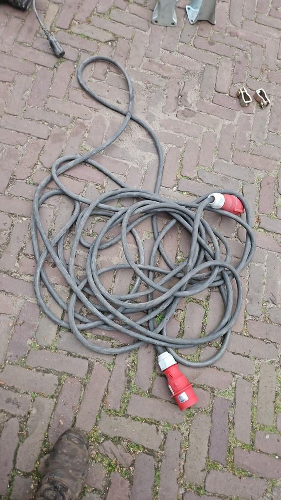 Krachtstroomkabel 32ampere 5polig, Ophalen of Verzenden, Gebruikt