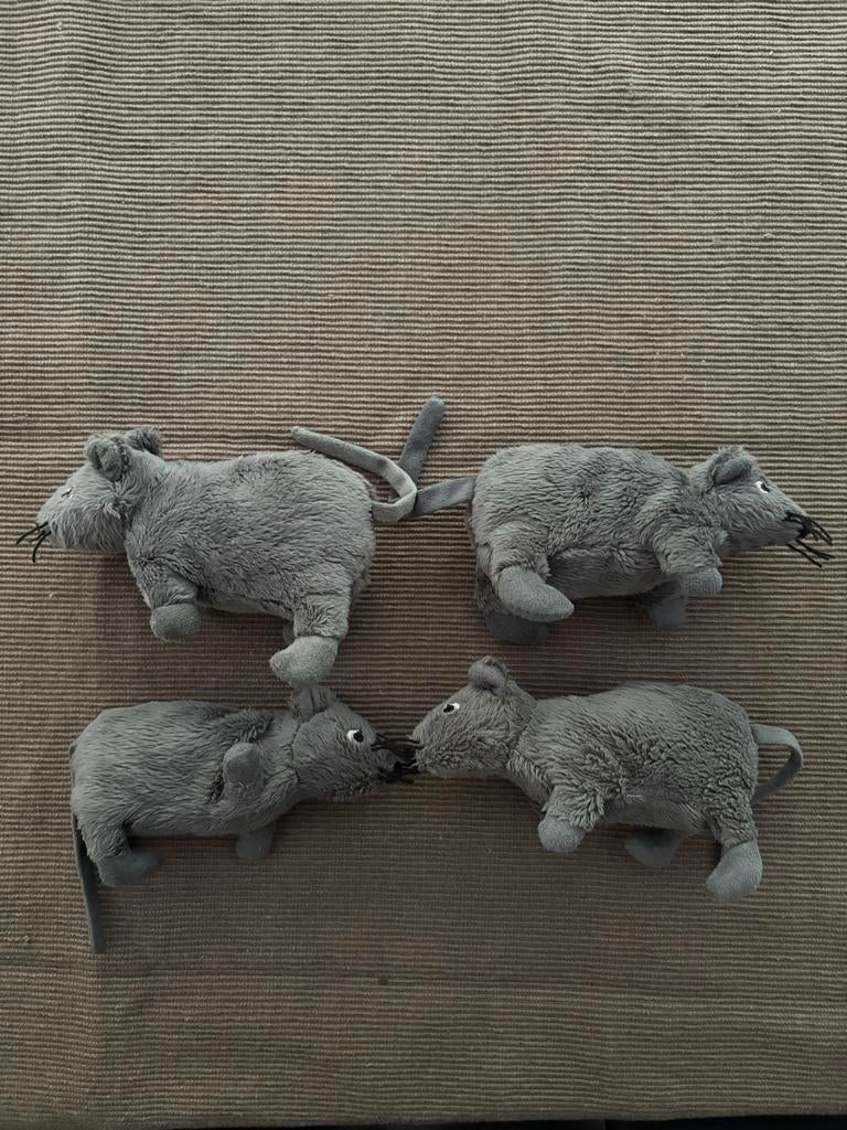 4x IKEA Gosig mus Grijze Pluche Muizen Knuffels 10-12 cm!, Kinderen en Baby's, Speelgoed | Knuffels en Pluche, Muis, Overige merken