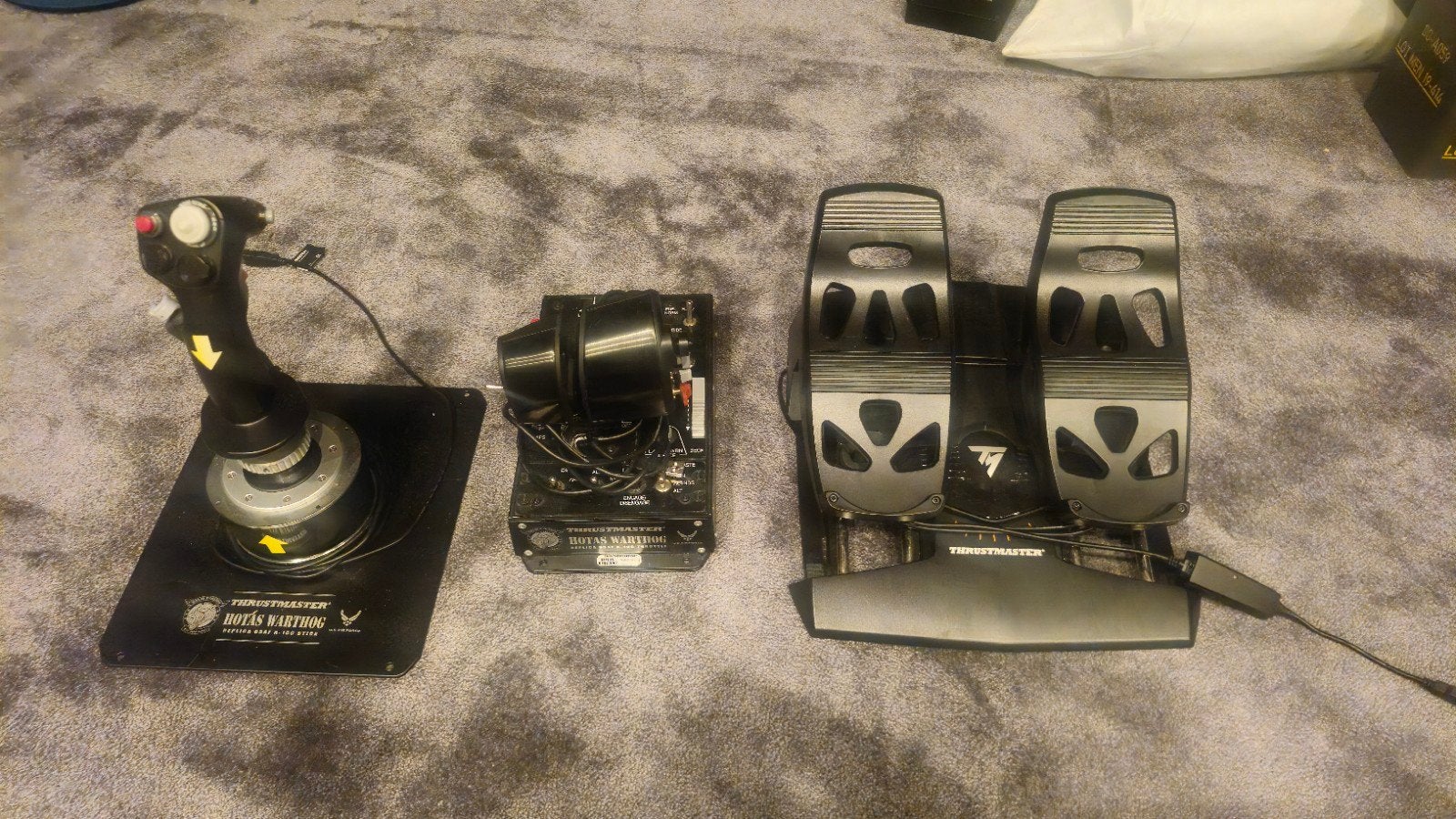 Thrustmaster HOTAS Warthog Stick, Base & Flight Pedals, Gebruikt, 1 speler, Racen en Vliegen, Ophalen of Verzenden
