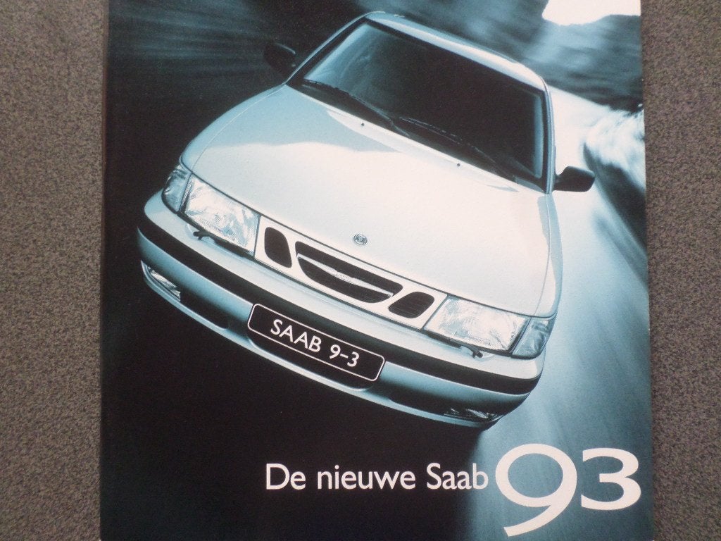 Saab 9³ 93 3 en 5 deurs & Cabrio 1998 Brochure, Ophalen of Verzenden, Zo goed als nieuw, Overige merken