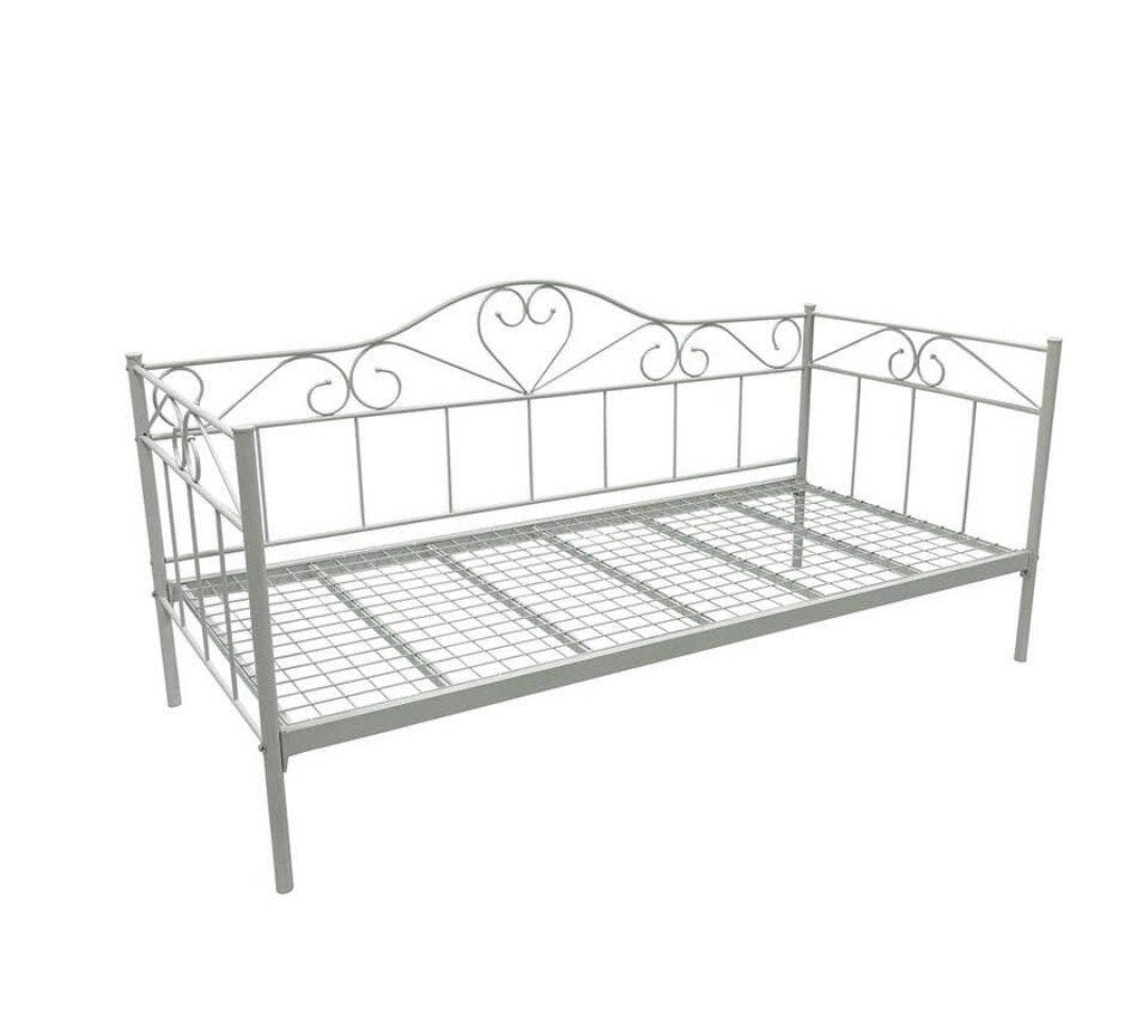 meidenbed wit metaal 200x90 (2 stuks beschikba, Huis en Inrichting, Slaapkamer | Bedden, Ophalen, 90 cm, Eenpersoons, Wit