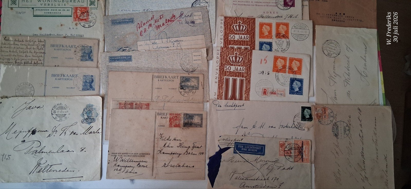 55 oude postwaardestukken Nederlands Indië, Postzegels en Munten, Brieven en Enveloppen | Buitenland, Ophalen of Verzenden, Briefkaart