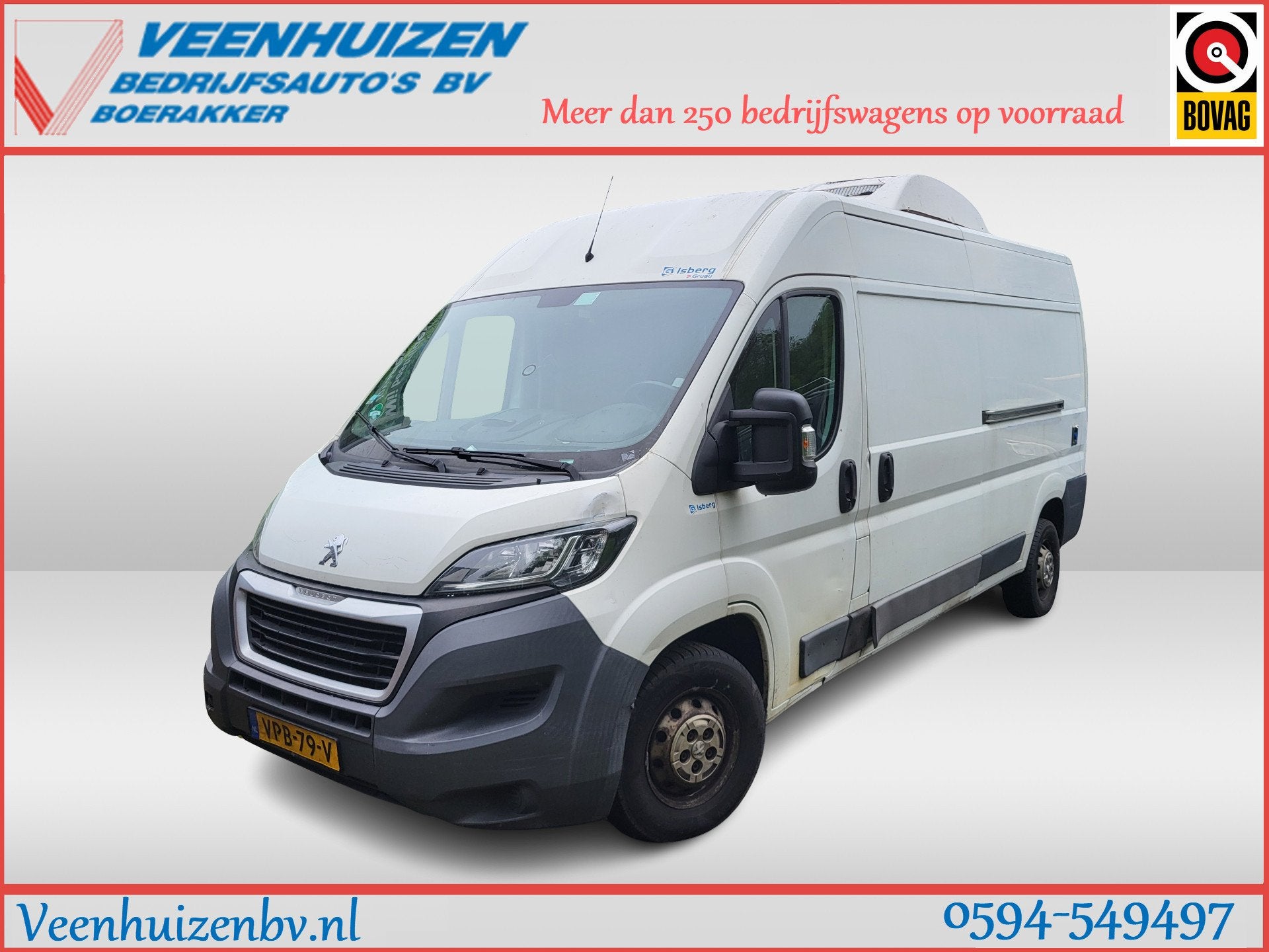Peugeot Boxer 2.0BlueHDI L3/H2 Koelwagen ''MOTOR STUK'' Euro, Voorwielaandrijving, 2827 kg, Gebruikt, Euro 6