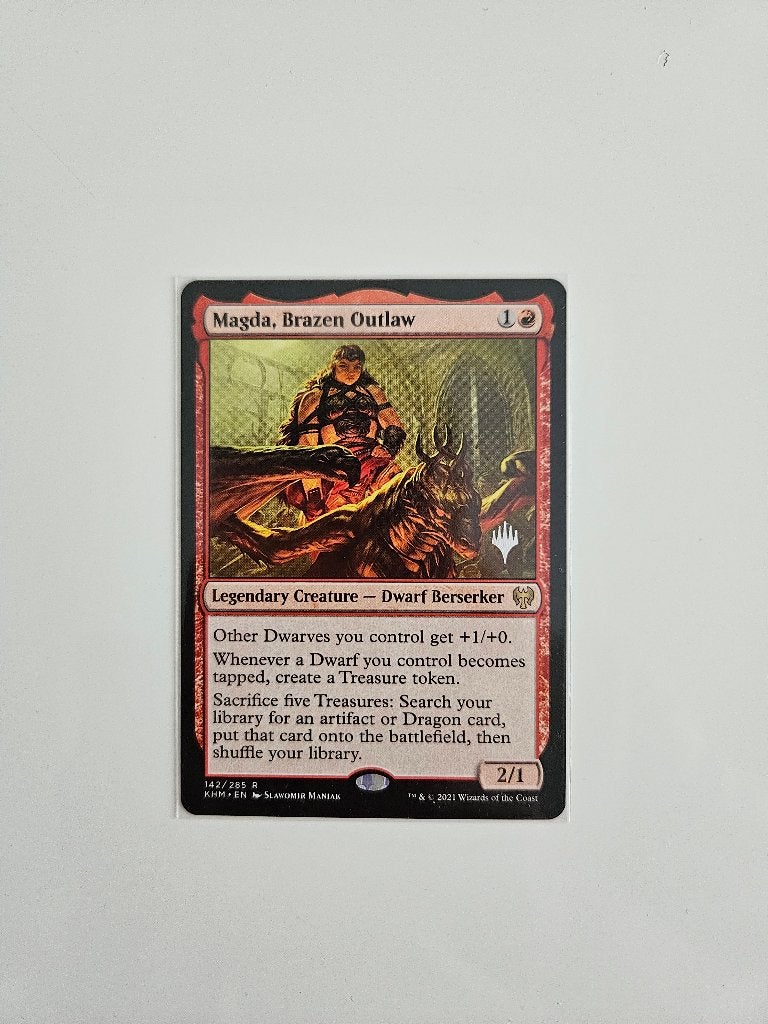 Magda, Brazen Outlaw PROMO MTG, Ophalen of Verzenden, Zo goed als nieuw, Losse kaart