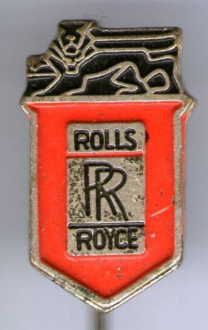 Rolls Royce rood op zilverkleurig auto speldje ( C_216), Ophalen of Verzenden, Nieuw, Transport, Speldje of Pin