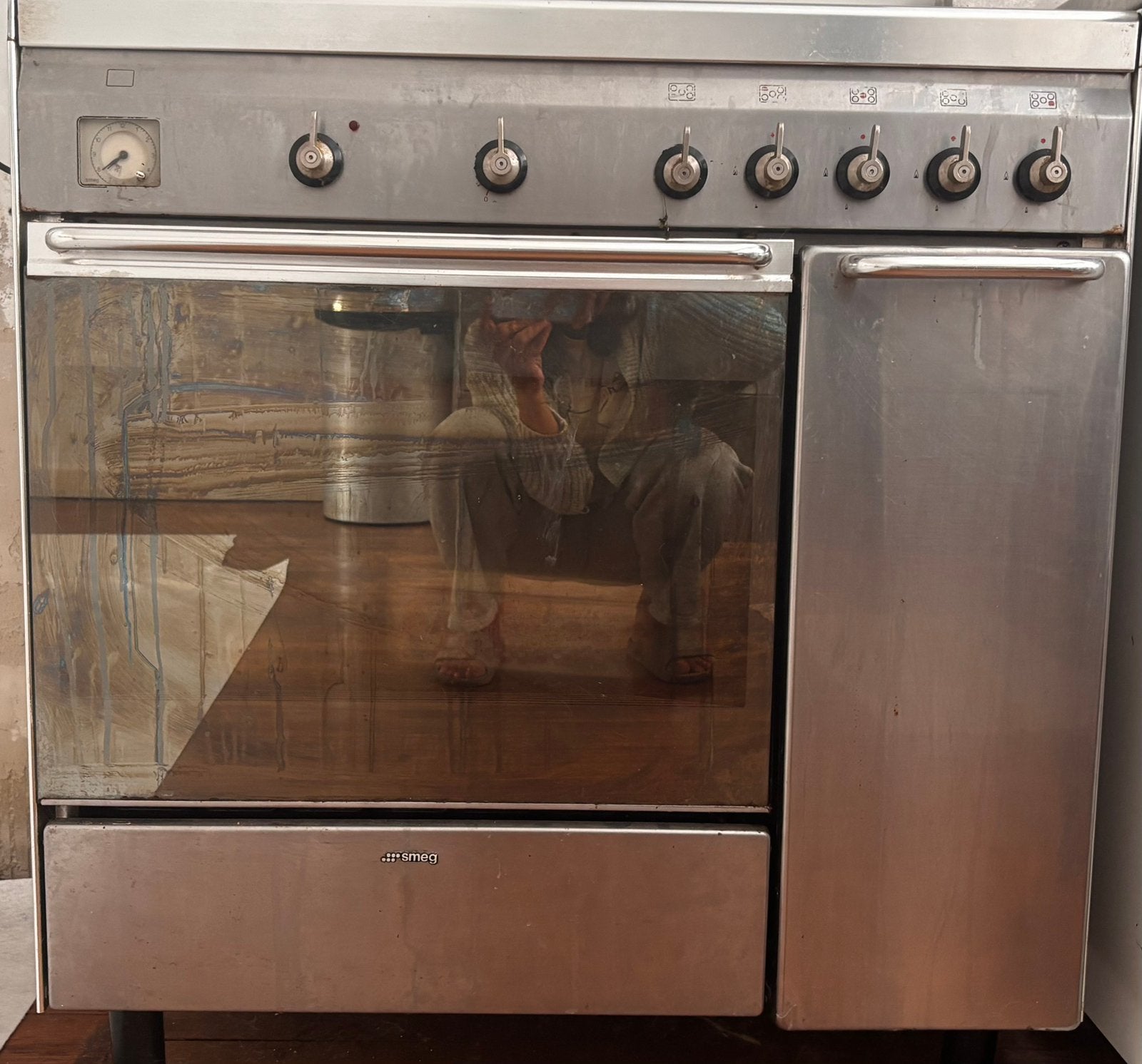 Geweldig gasfornuis en oven  90 cm, Witgoed en Apparatuur, Ophalen, Gebruikt, 60 cm of meer, Gas