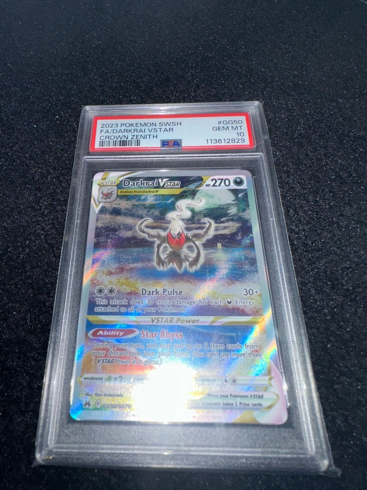 Darkrai V-star Crown Zenith PSA 10, Ophalen of Verzenden, Zo goed als nieuw