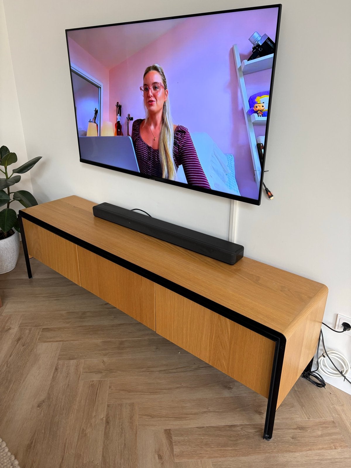 Kave Home TV-meubel - Warme Houtkleur, Ophalen, Gebruikt, 150 tot 200 cm, Minder dan 100 cm
