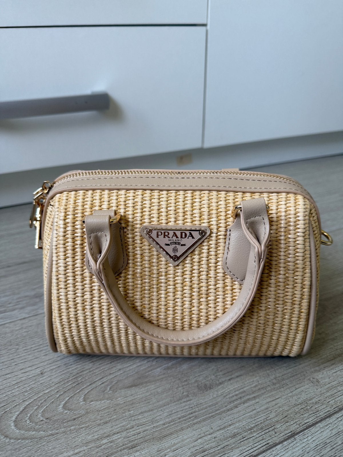 Handtas prada, Verzenden, Nieuw, Beige, Handtas