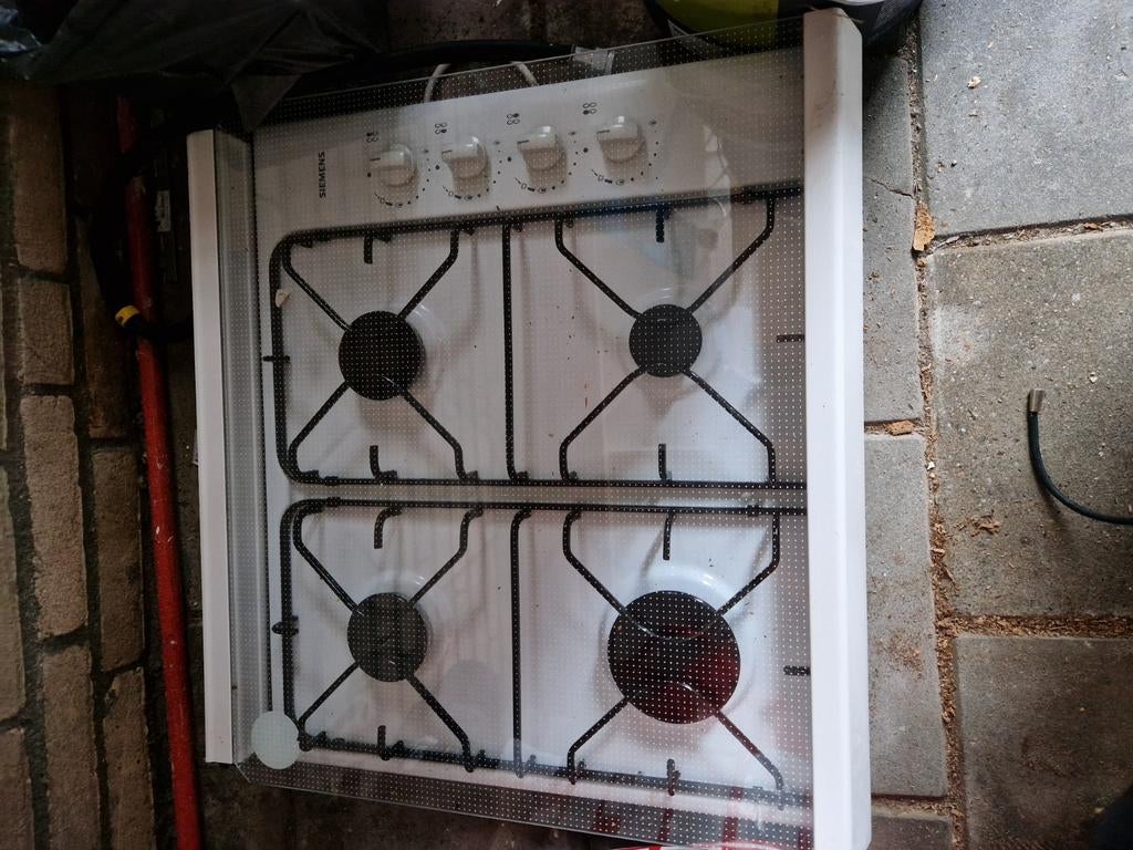 Siemens gas kookplaat - 4 branders, Witgoed en Apparatuur, Kookplaten, Gebruikt, Gas, Vrijstaand, 4 kookzones