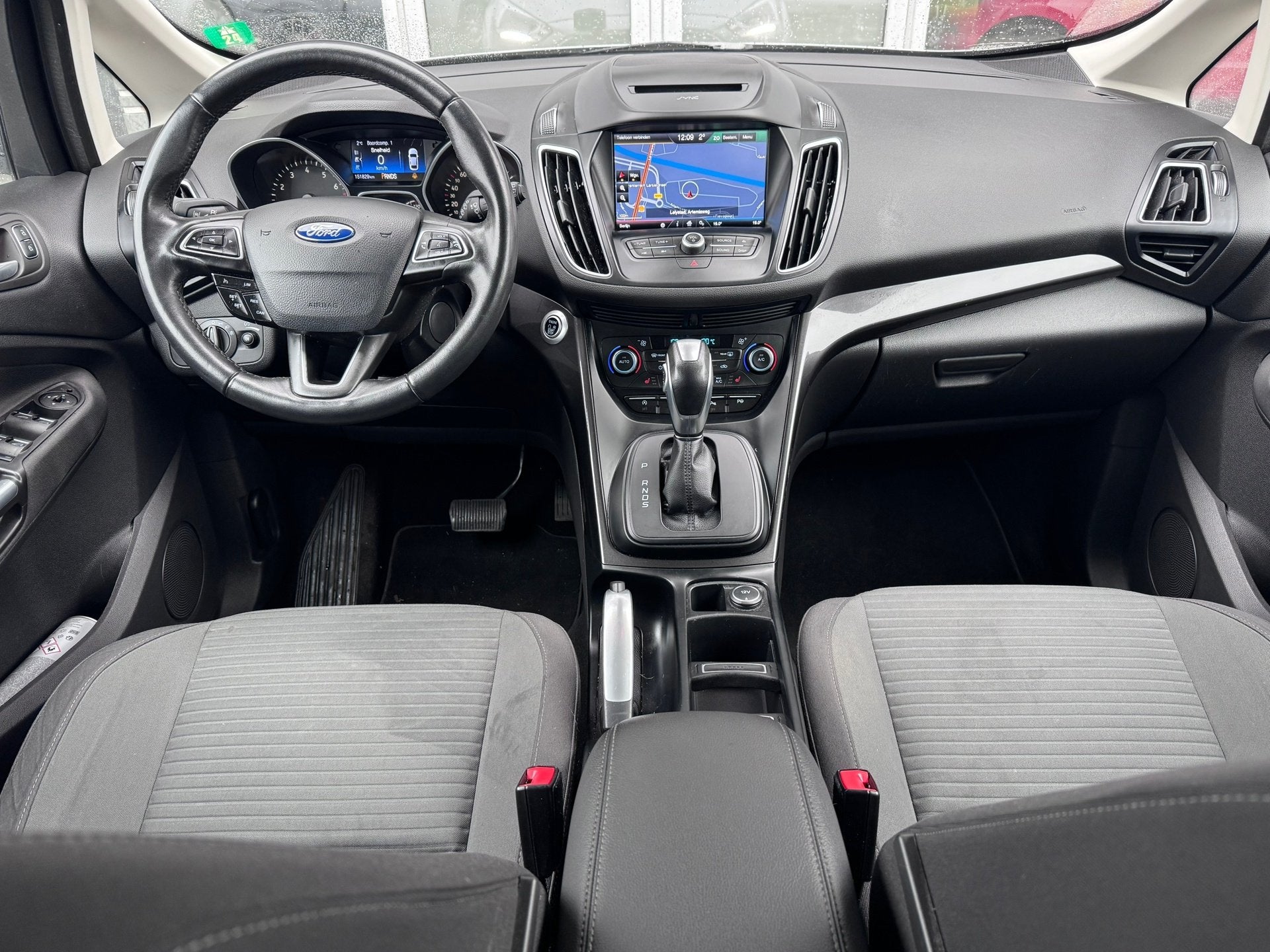 Ford Grand C-Max 1.5 Titanium | Automaat | Stoel/Stuur VW |, Auto's, Ford, 15 km/l, Euro 6, Origineel Nederlands, Zilver of Grijs
