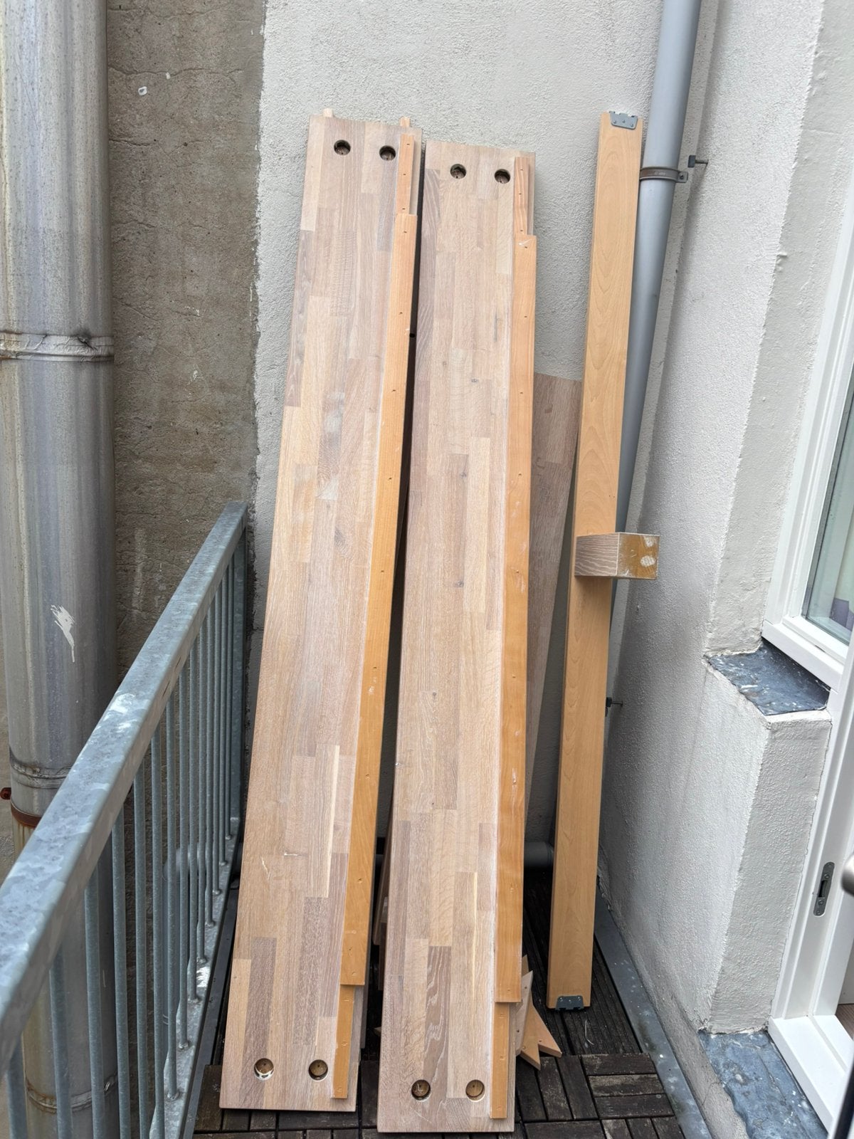Houten bed nieuwe staat (Amsterdam city), Ophalen of Verzenden, Zo goed als nieuw, Plank, 50 mm of meer