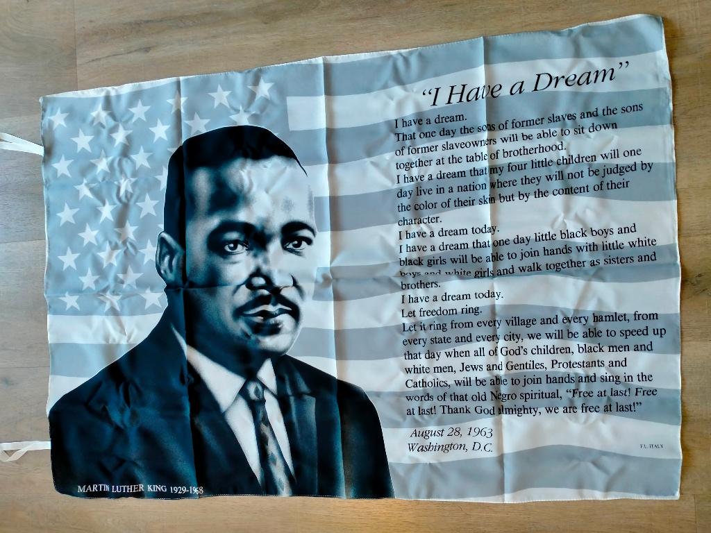 Martin Luther King vintage logo vlag I have a dream, Ophalen of Verzenden, Zo goed als nieuw