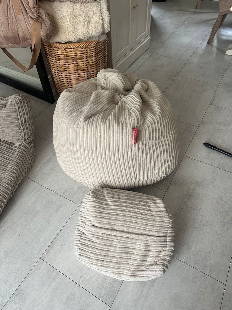 2 poeven met voetenbankje, Ophalen, Lounge, 75 tot 100 cm, Zo goed als nieuw