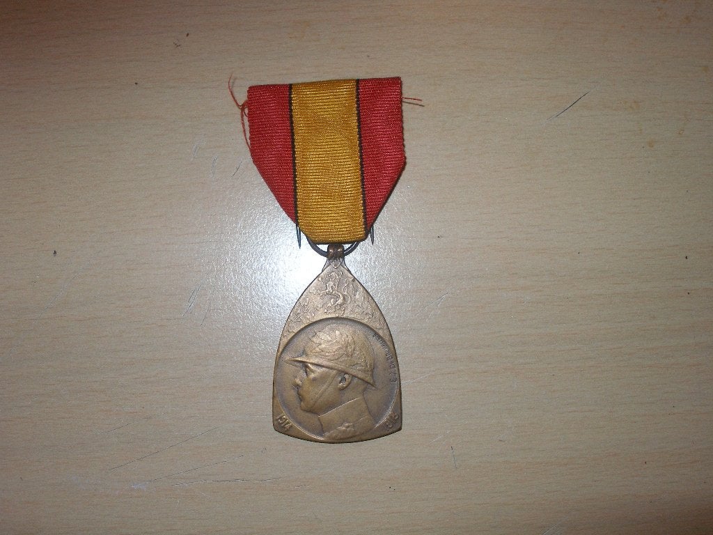 Belgische oorlogsherinneringsmedaille 1914 - 1918, Ophalen of Verzenden, Landmacht, Overige gebieden, Lintje, Medaille of Wings