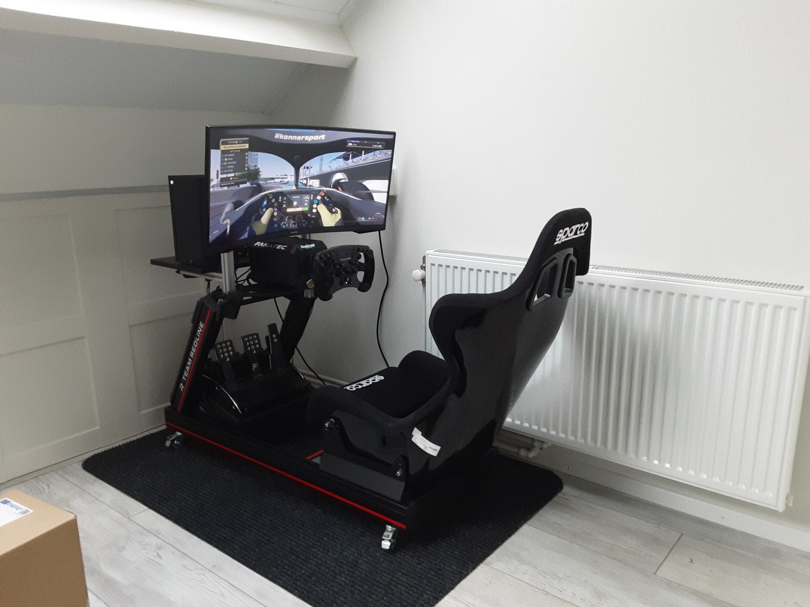 Fanatec race simulator met Xbox en samsung curved monitor, Ophalen, Zo goed als nieuw