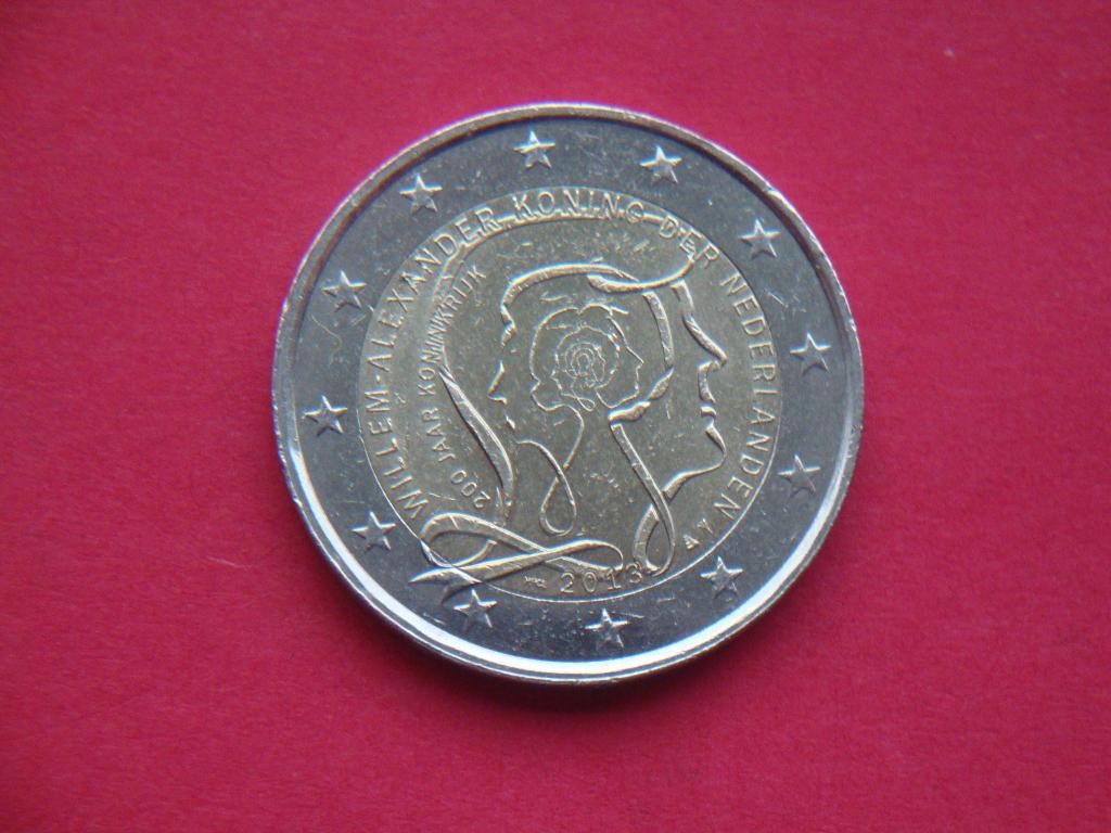 Nederland 2 Euromunt Willem Alexander 2013., Verzenden, Koningin Beatrix, Euro's, Losse munt