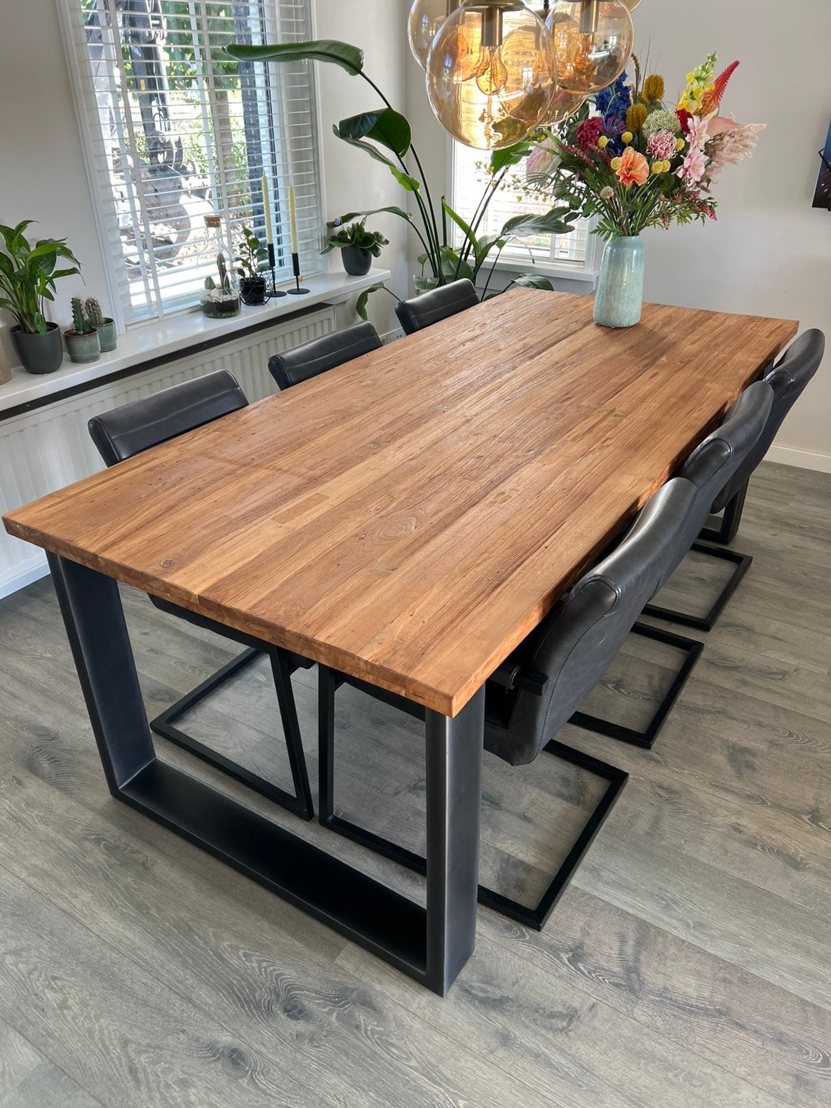 Pronto wonen Romaro eettafel teakhout teak mix rough 220x100, Ophalen, 100 tot 150 cm, Teakhout, 200 cm of meer