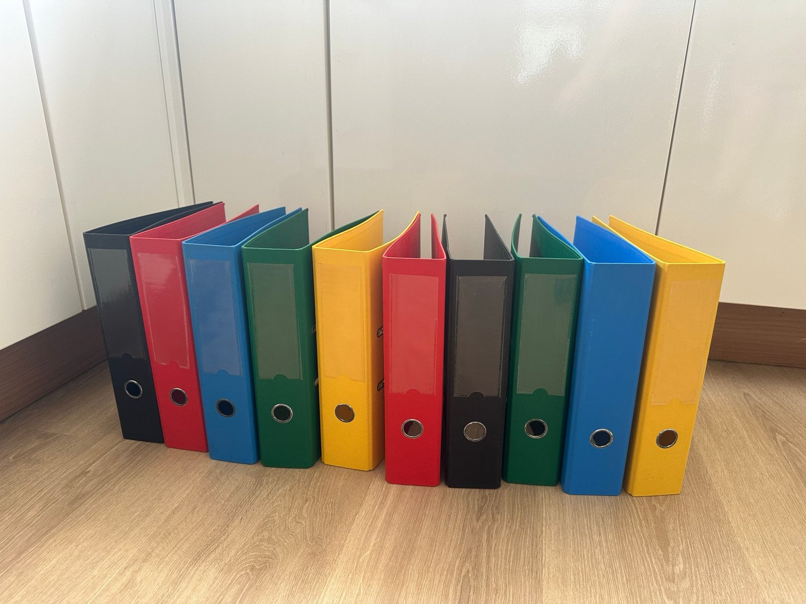10 stevige Gekleurde Ordners - Diverse Kleuren, Ophalen of Verzenden, Gebruikt
