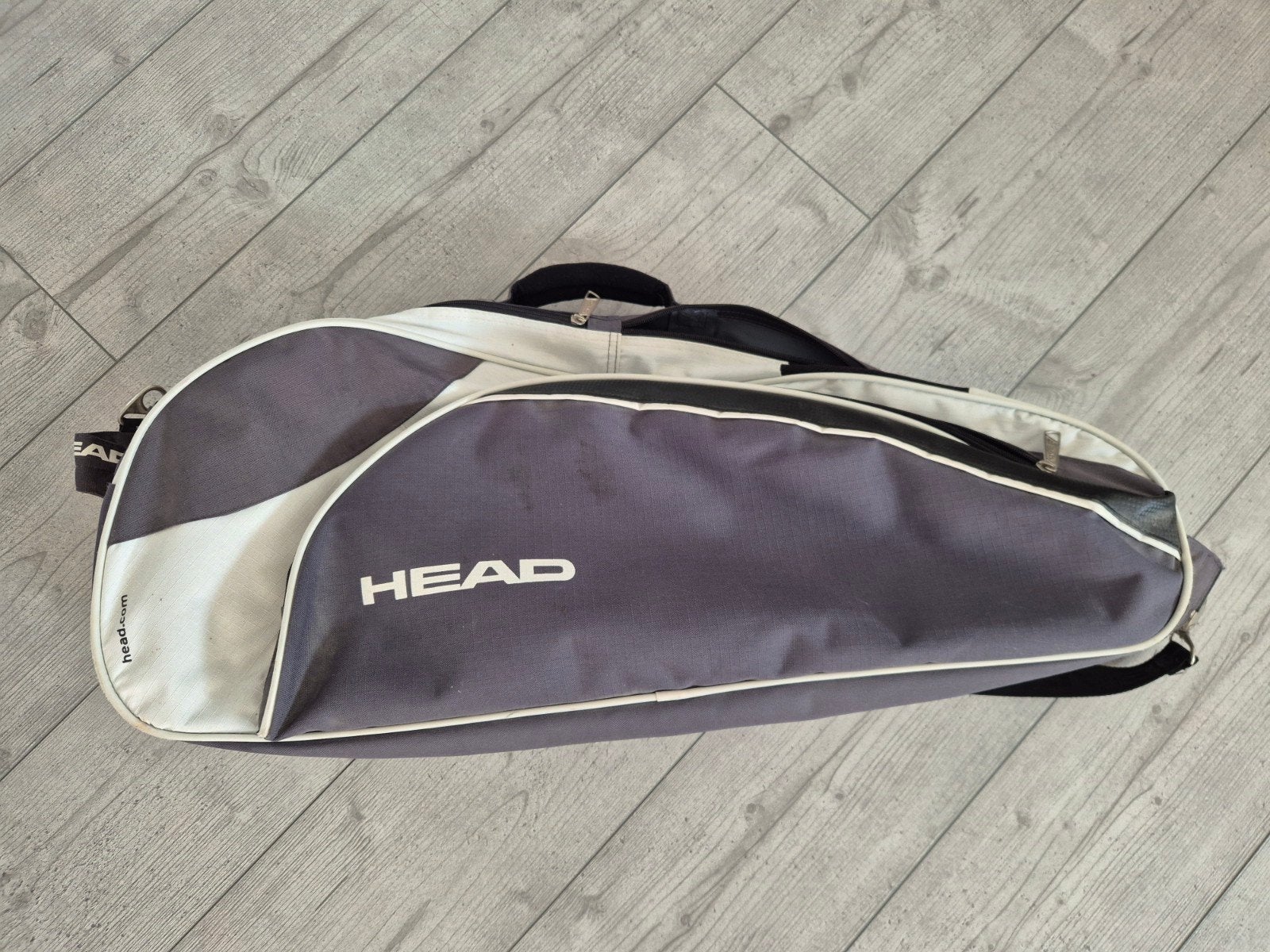 Head Tennistas - Grijs/Wit - Ruimte voor 2 rackets, Ophalen, Gebruikt, Tas, Head