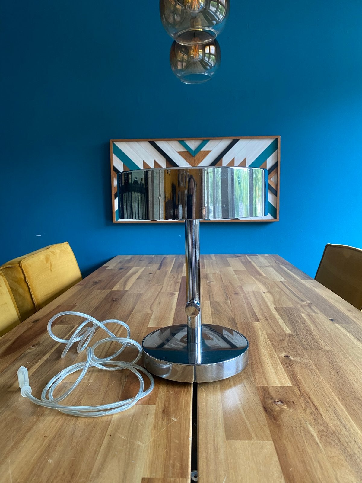 IKEA Stockholm PS LED Tafellamp - Dimbaar Chroom Design, Ophalen of Verzenden, Gebruikt, Metaal, Minder dan 50 cm