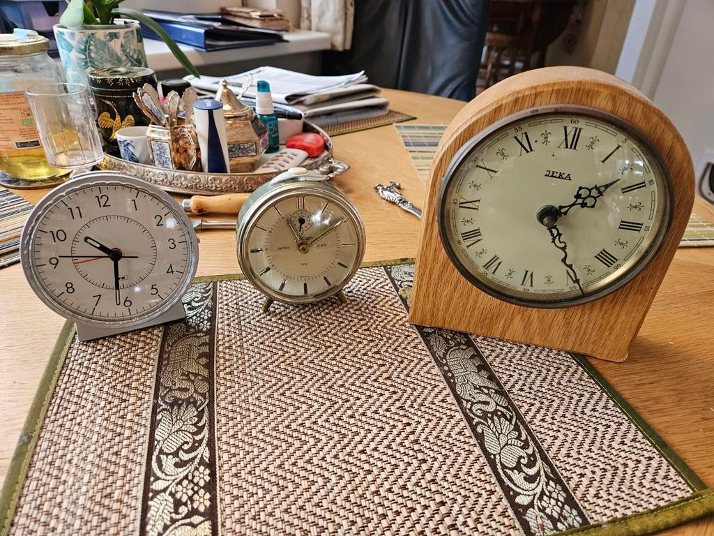 Vintage wekkers - Set van 3, Antiek en Kunst, Antiek | Klokken, Ophalen