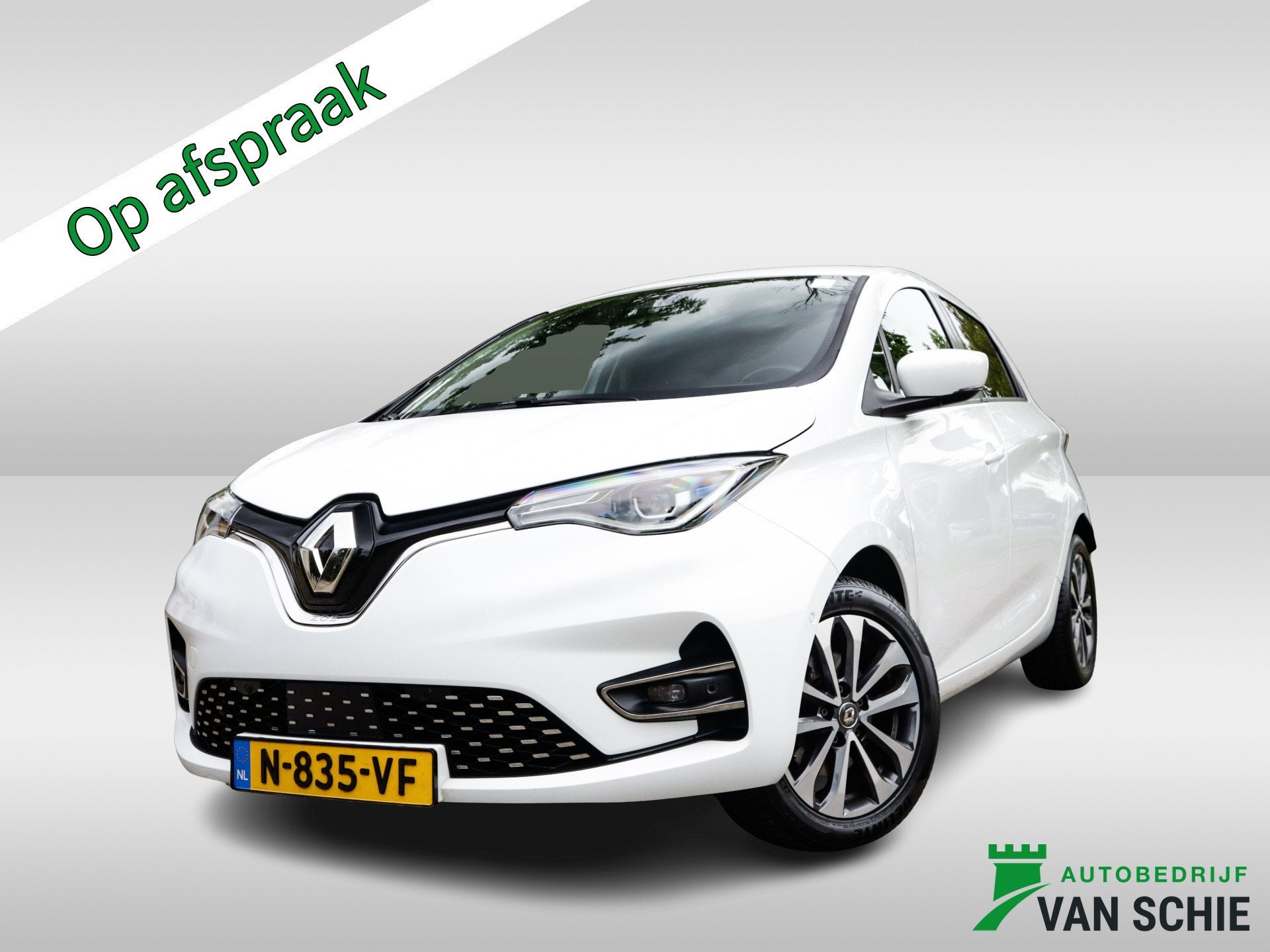 Renault ZOE R135 Intens 52 kWh 3-Fase 1e-Eig. & Dealer-Onder, Auto's, Renault, 136 pk, Gebruikt, Zwart, Leder en Stof