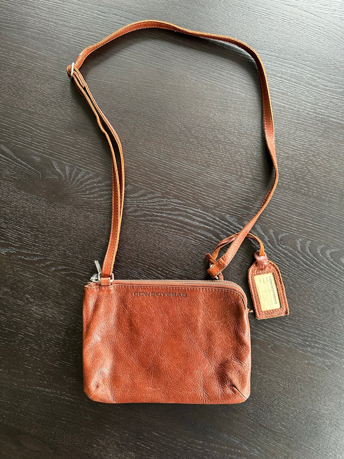 Cowboysbag schoudertas bruin zacht leder, Ophalen, Gebruikt, Bruin, Schoudertasje