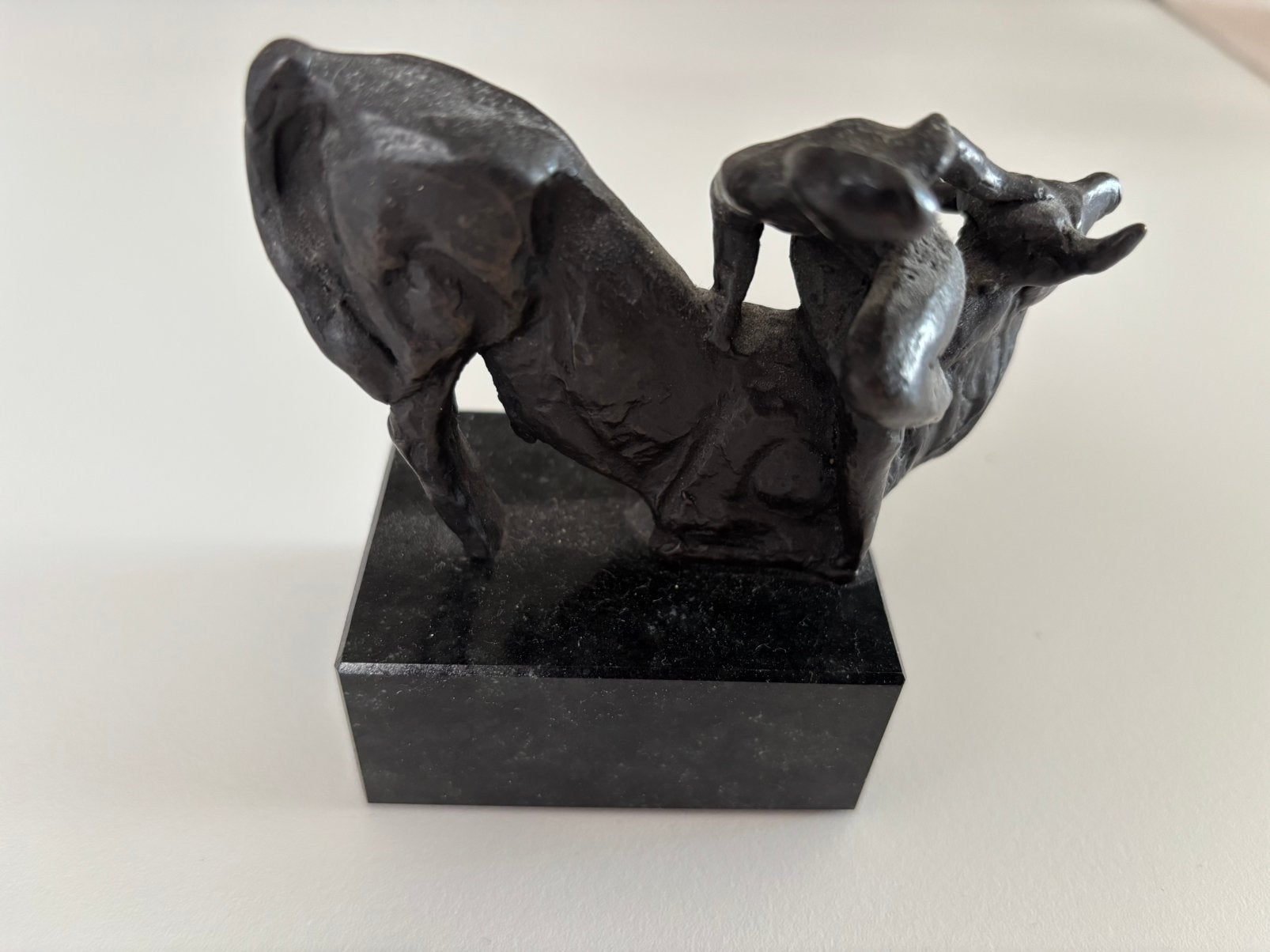 Bronzen beeldje Eric Claus : Europa en de stier, Ophalen of Verzenden
