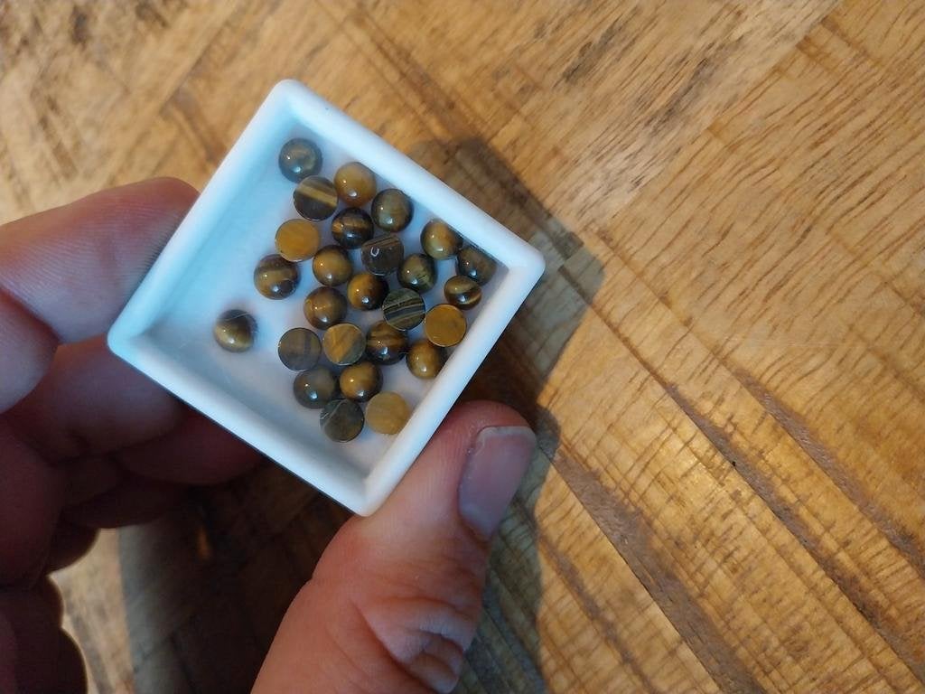 Ronde tijgeroog cabochons, Ophalen of Verzenden