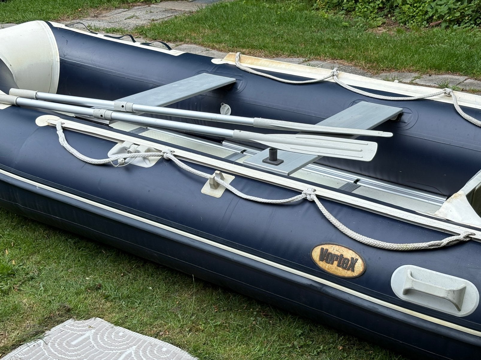 Vortex 340 rubberboot met Tomos 4 takt motor, Watersport en Boten, Rubberboten, Gebruikt, Vortex, Aluminium, Brandstoftank, Inclusief motor