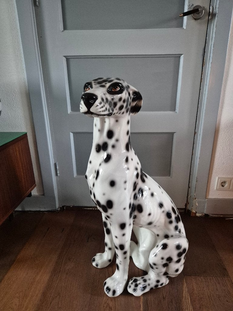 Keramiek porselein Dalmatier hond levensgroot groot., Ophalen, Zo goed als nieuw, Dier