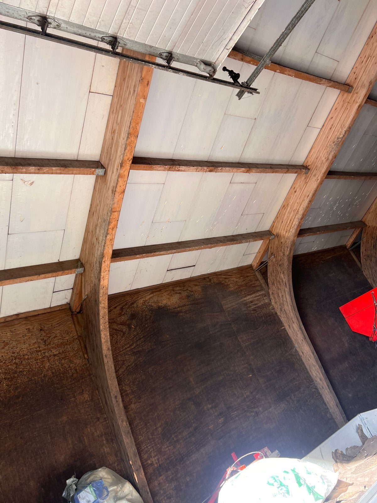 Houten spanten plus sporen, Ophalen, Gebruikt, Balk, Overige houtsoorten