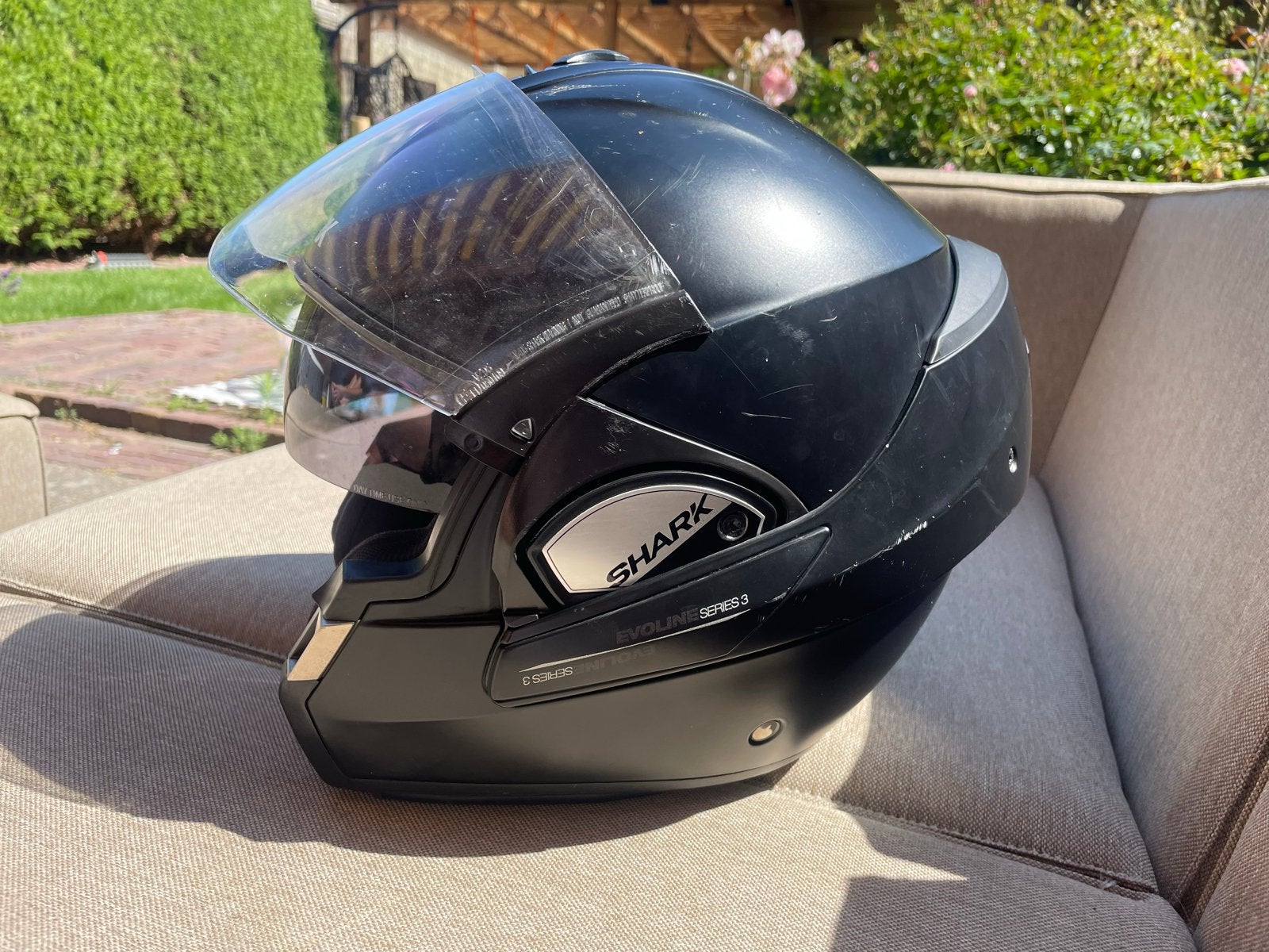 Shark Evoline 3 Systeemhelm - Mat Zwart - Maat XL, Motoren, Ophalen, Systeemhelm, Heren, XL
