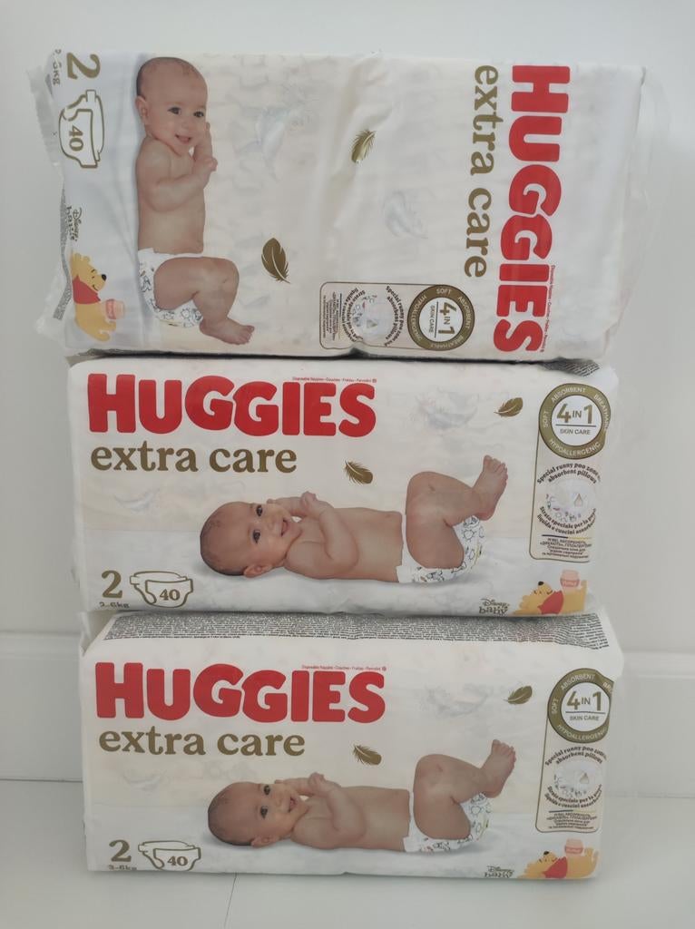 Huggies Extra Care Luiers Maat 2 (4 pakken), Ophalen of Verzenden, Nieuw