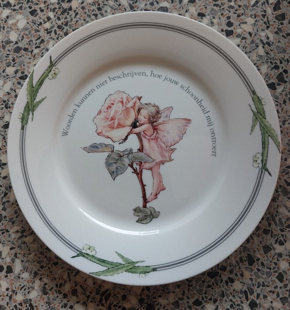 1 bord flower fairies bloemenkinderen  , Ophalen of Verzenden, Zo goed als nieuw, Bord(en), Overige stijlen