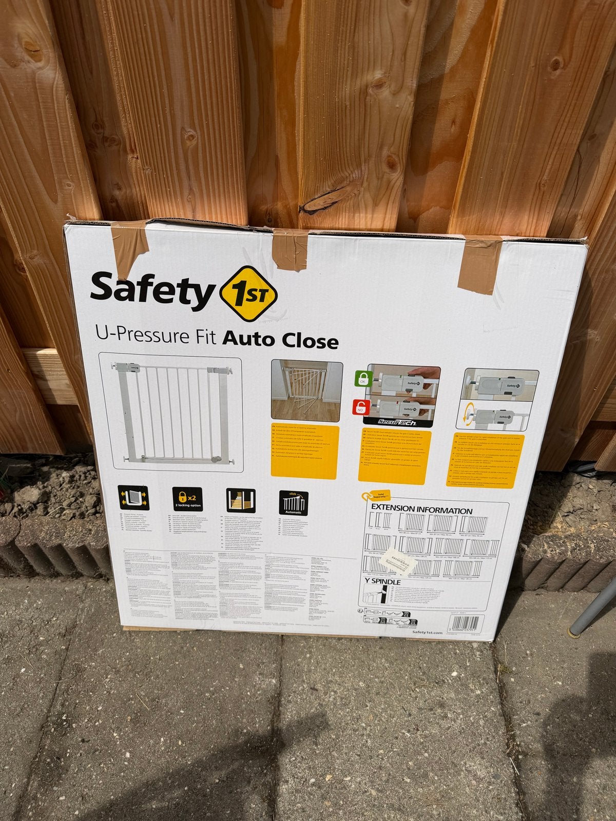Safety 1st U-Pressure Fit Auto Close Traphekje, Nieuw, Ophalen of Verzenden, Klemhekje, Metaal of IJzer