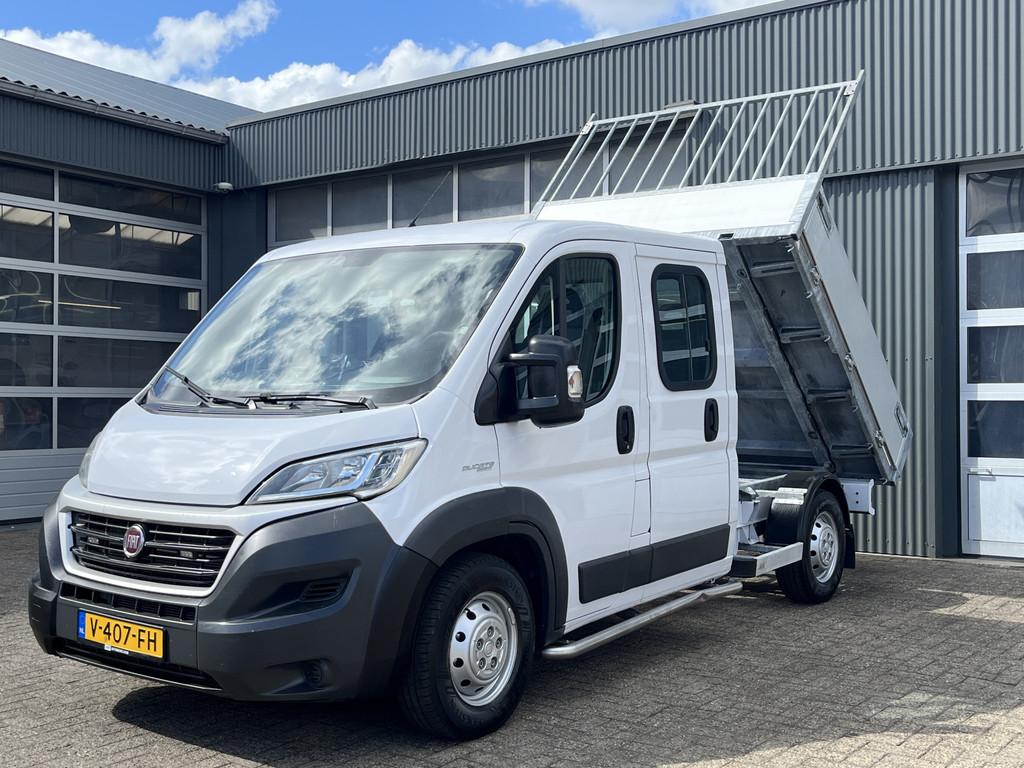 Fiat Ducato 35H 2.3 MultiJet L2H1 DC Airco Kipper Trekhaak 3, Auto's, Voorwielaandrijving, Gebruikt, 7 stoelen, Wit
