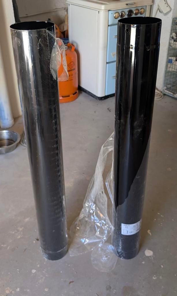 kachelpijp 125mm glanzend, Ophalen of Verzenden, Zo goed als nieuw, Gas, Gaskachel