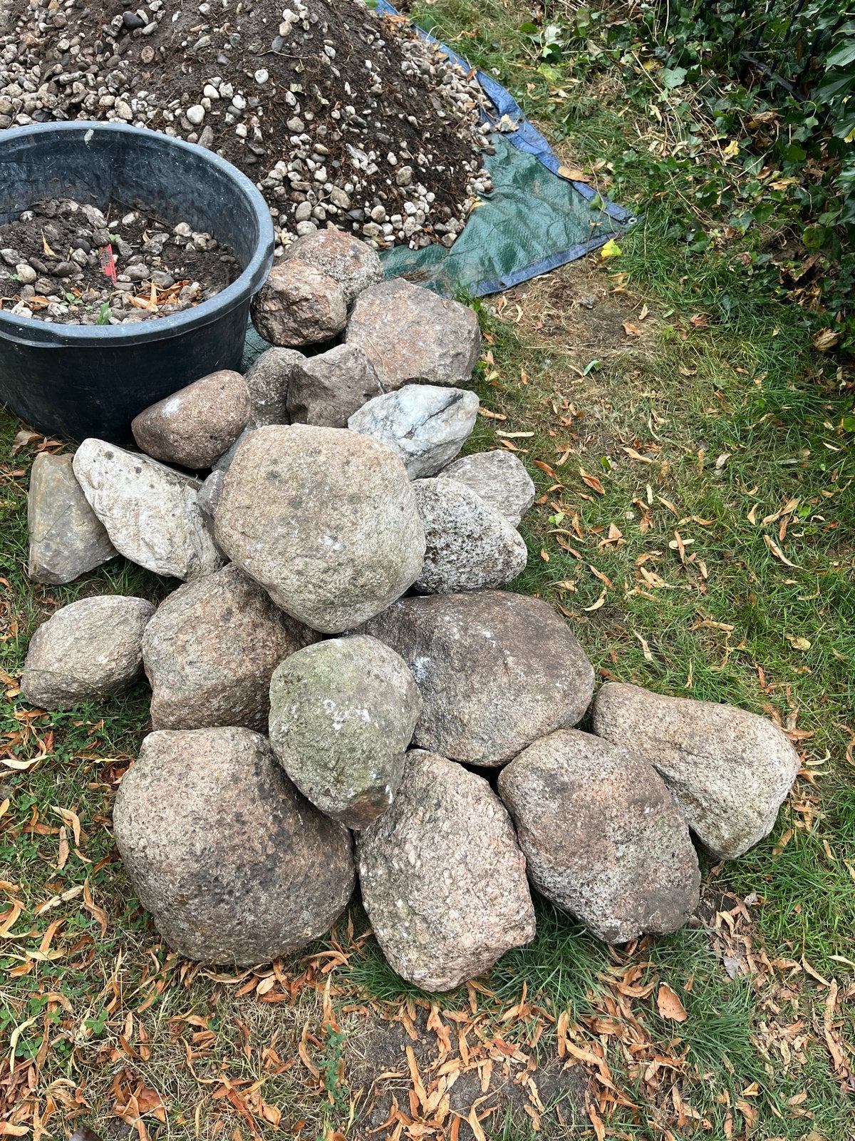 Grote natuurstenen keien ca 40 stuks, Tuin en Terras, Ophalen, Overige materialen, Gebruikt, Kei